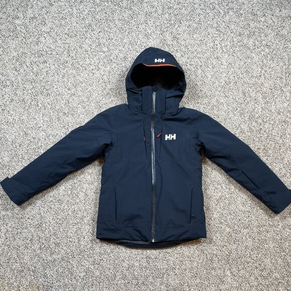 Helly Hansen Alpha Ski Jacket Youth Size 10 Navy - Picture 1 of 8